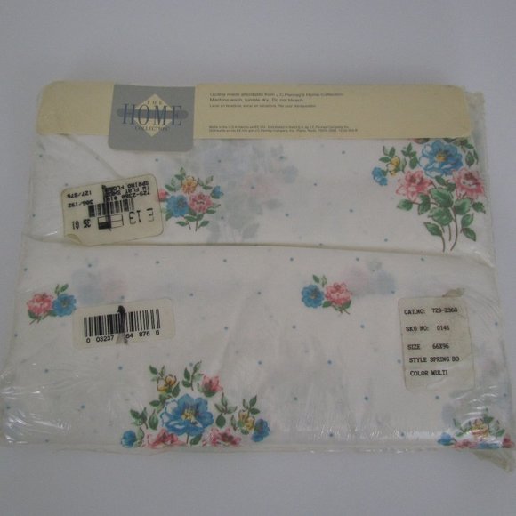 JC Penney The Home Collection Twin Flat Sheet Spring Floral - Picture 3 of 5